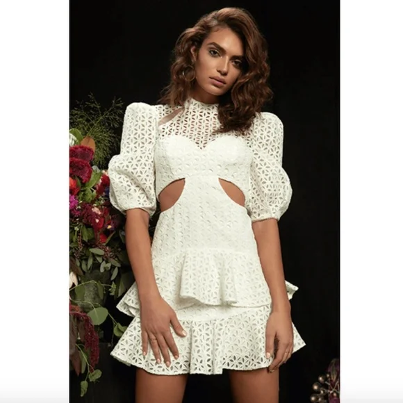 New Anthropologie BHLDN Thurley Wedding Dress Lace CutOut